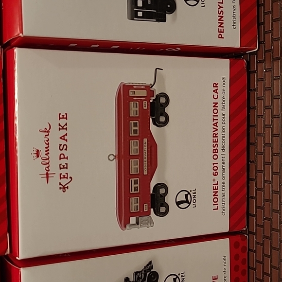 Hallmark Keepsake Miniature Train Christmas Tree Ornament Lot - Picture 3 of 10